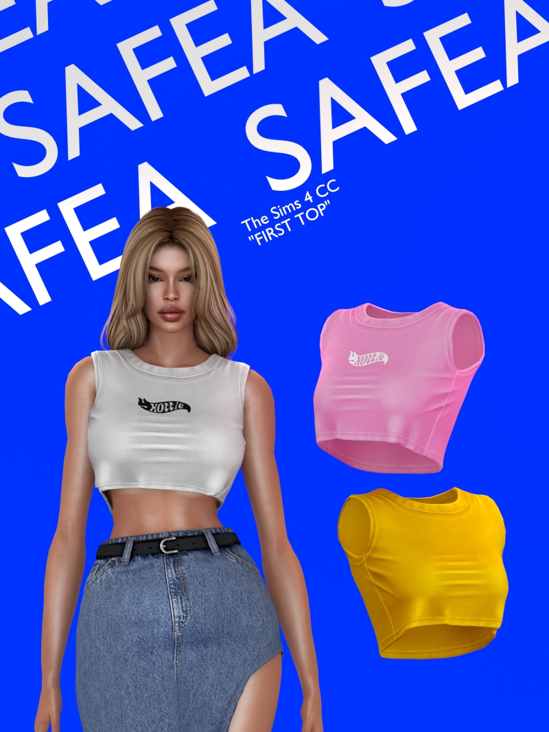 Alpha Safea_First Tops by safea - The Sims 4 Custom Content