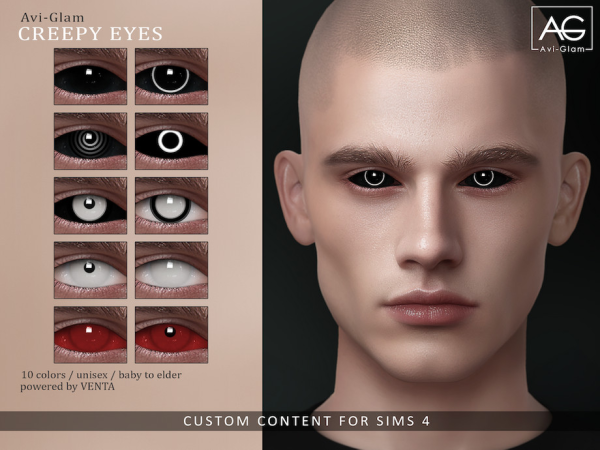 Sims 4 Avi-Glam - Creepy Eyes by VentaStudio