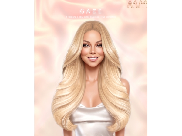 Alpha Gaze Hairstyle - The Sims 4 Custom Content