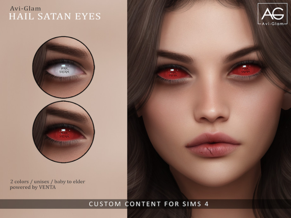 Sims 4 Avi-Glam - Hail Satan Eyes by VentaStudio