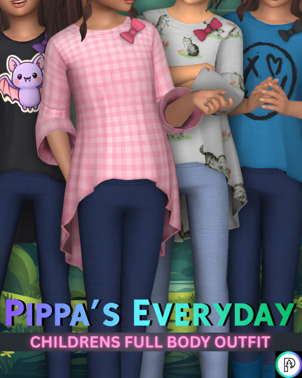 Maxis Match Pippa's Everyday Full Body Outfit by simsfinds - The Sims 4 Custom Content