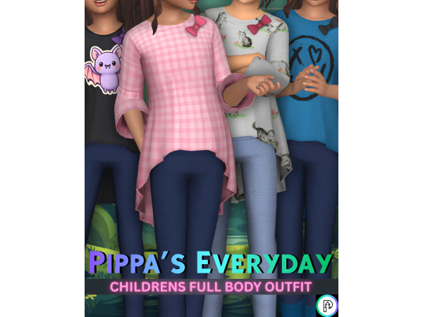 Maxis Match Pippa's Everyday Full Body Outfit by PineTreesAndIncense - The Sims 4 Custom Content