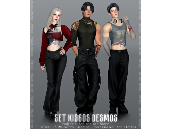 Sims 4 Set "Kissos Desmos" Version 8-10 | Heartsteel Ser by Jarride