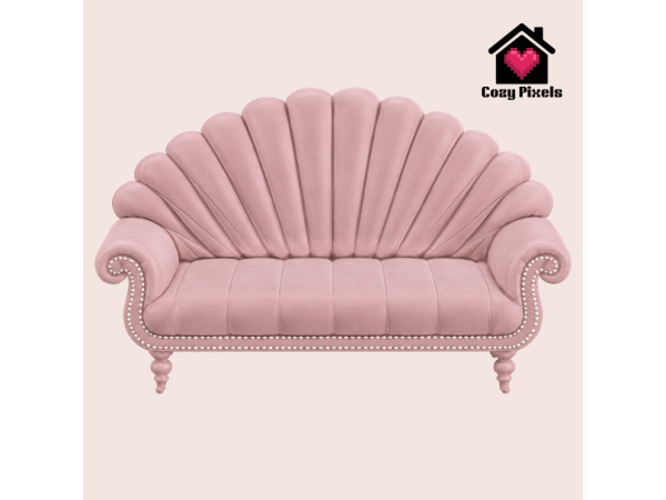 Mix Shell Loveseat by CozyPixels01 - The Sims 4 Custom Content