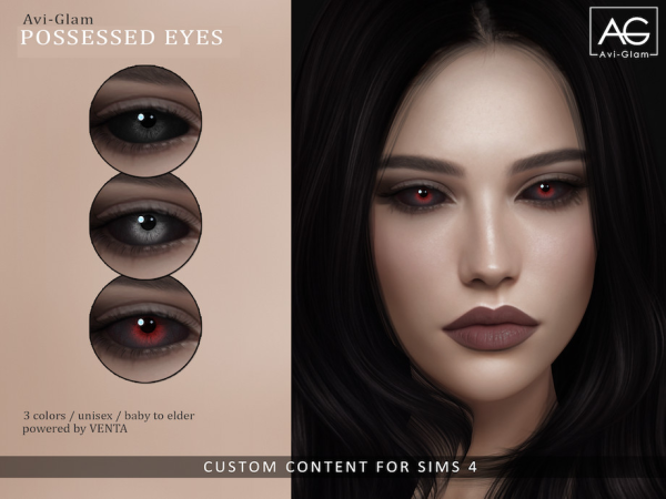 Sims 4 Avi-Glam - Possessed Eyes by VentaStudio