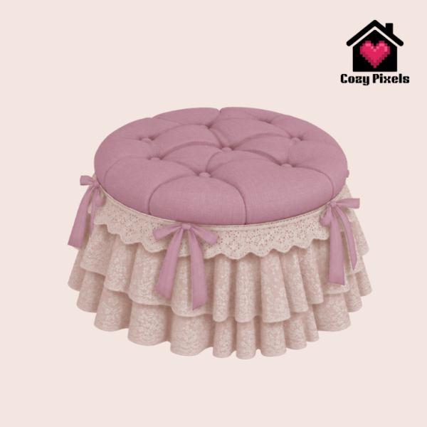 Mix Laced Ottoman by simsfinds - The Sims 4 Custom Content