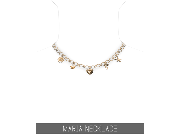 Alpha MARIA NECKLACE by simpliciaty - The Sims 4 Custom Content