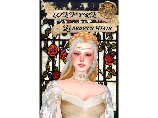 Sims 4 Elaerys's hair by loefyre
