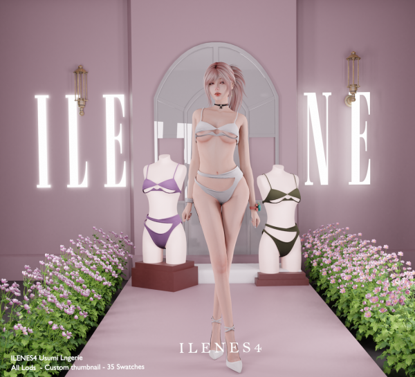 Alpha ILN Usumi Lingerie by ilenes4 - The Sims 4 Custom Content