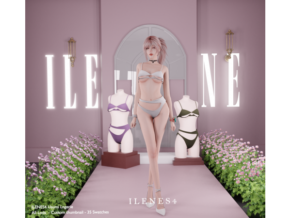 Alpha ILN Usumi Lingerie - The Sims 4 Custom Content