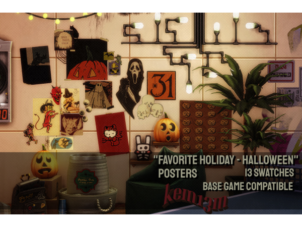 Sims 4 "Favorite holiday - Halloween" posters