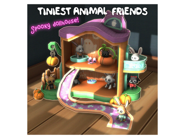 Maxis Match Tiniest Animal Friends A Spooky Dollhouse by Tamsie - The Sims 4 Custom Content