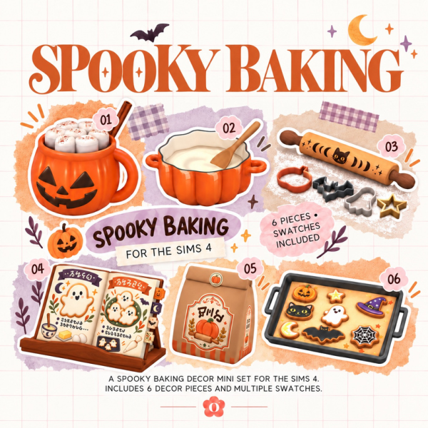 Maxis Match SPOOKY BAKING by simsfinds - The Sims 4 Custom Content