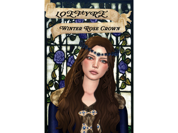 Sims 4 Lyanna's Winter Rose Crown by loefyre