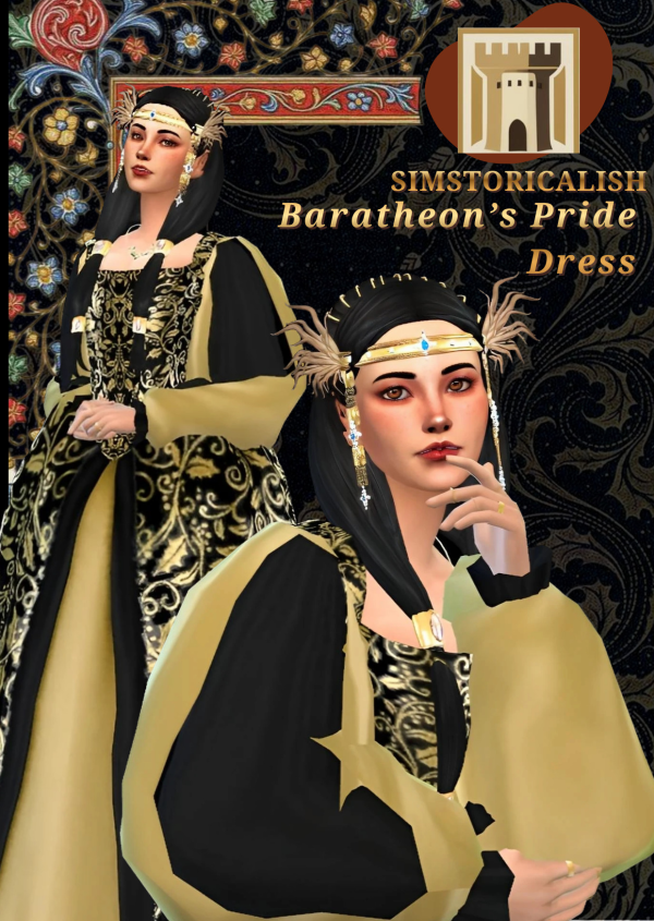 Maxis Match [Simstoricalish] Baratheon's Pride Dress by simsfinds - The Sims 4 Custom Content