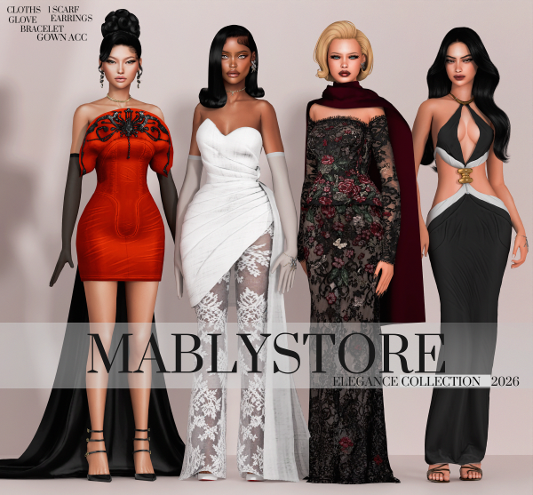 Alpha ELEGANCE COLLECETION by simsfinds - The Sims 4 Custom Content