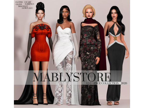 Alpha ELEGANCE COLLECETION by Mably - The Sims 4 Custom Content