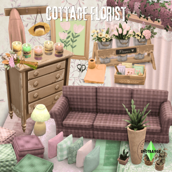 Maxis Match Cottage Florist by simsfinds - The Sims 4 Custom Content