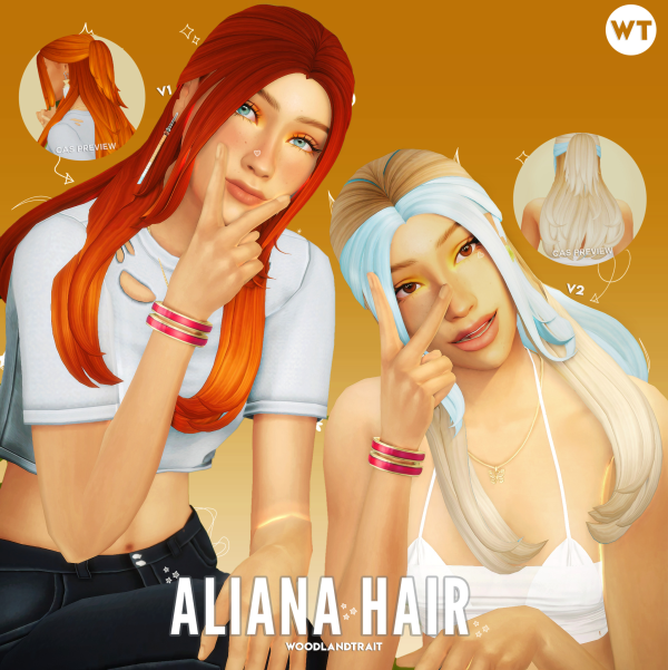 Maxis Match Aliana Hair by simsfinds - The Sims 4 Custom Content