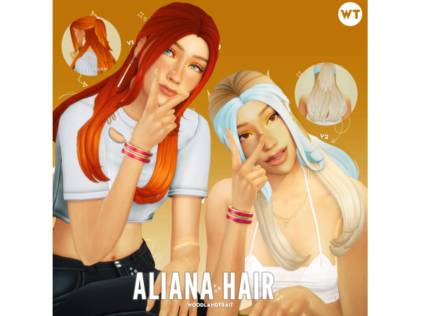 Maxis Match Aliana Hair by woodlandtrait - The Sims 4 Custom Content