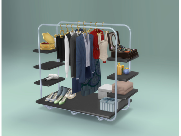 Maxis Match Le Corbusier style Clothes Rack by Orangalia_73 - The Sims 4 Custom Content