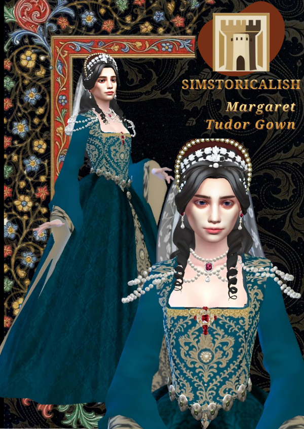 Maxis Match [Simstoricalish] Margaret Tudor Gown by simsfinds - The Sims 4 Custom Content