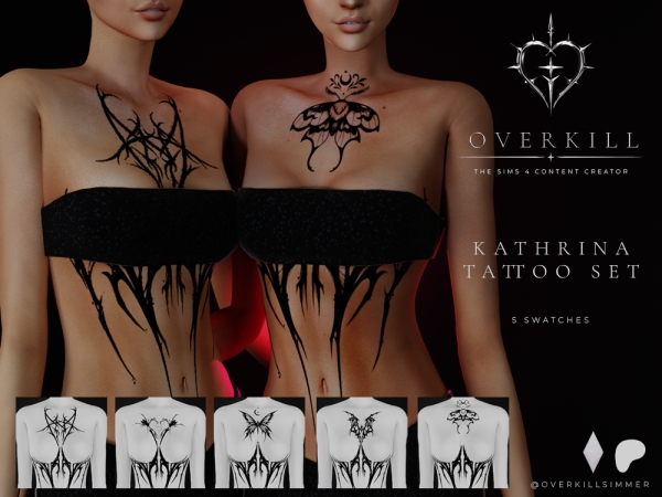 Sims 4 Kathrina Tattoo set