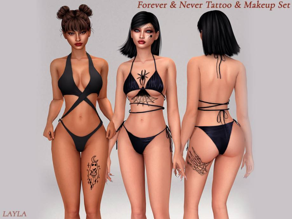 Sims 4 curseforge - Halloween Tattoo Pack (forever and never set)