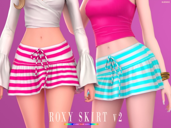 Sims 4 Roxy Skirt no pantie - Enrique x Bluerose