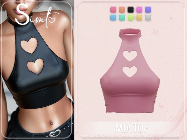 Alpha Mia Top - The Sims 4 Custom Content