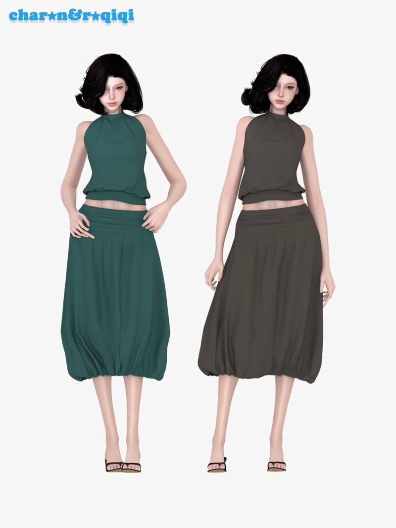 Mix [charonroqiqi]261005_top by roqiqi - The Sims 4 Custom Content