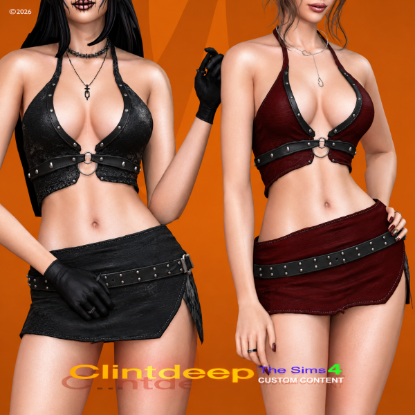 Alpha Clintdeep Allorya Mini Skirts by clintdeep - The Sims 4 Custom Content