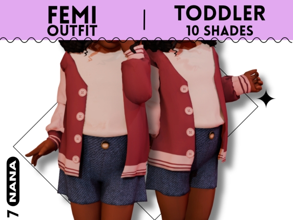Maxis Match 7NANA (Femi) Outfit for Toddler - The Sims 4 Custom Content