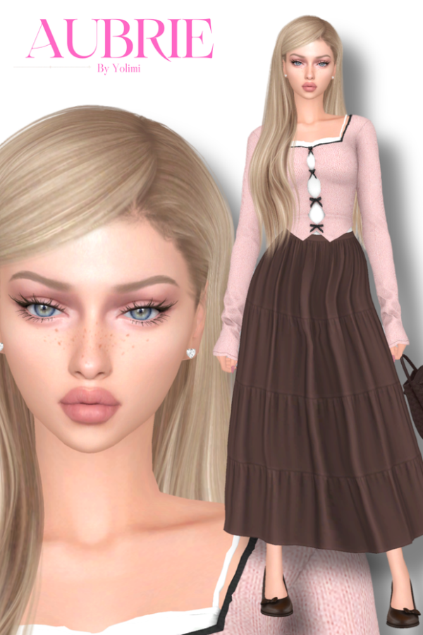 Alpha Aubrie Pink Romance Collection 8 CAS Outfits by yolimi - The Sims 4 Custom Content