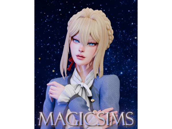 Sims 4 Violet Evergarden hair - Magic._.sims