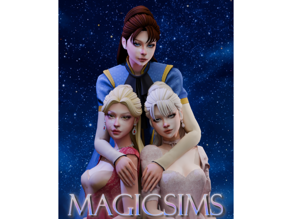 Sims 4 The remarried empress hairs - Magic._.simis
