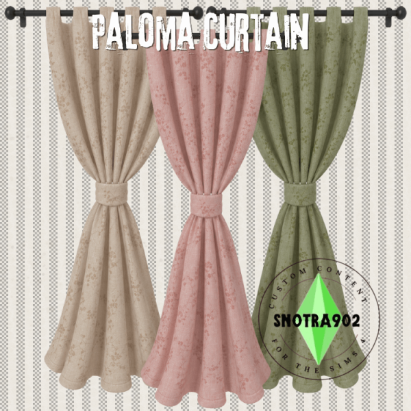Maxis Match Paloma Curtain by simsfinds - The Sims 4 Custom Content