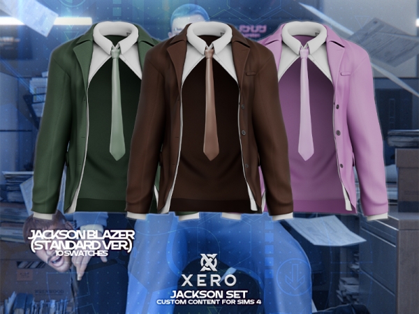 Alpha XERO Jackson Blazer (Standard Version) - The Sims 4 Custom Content