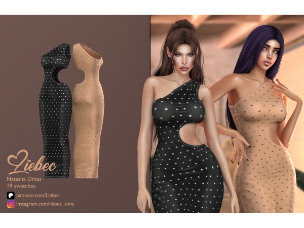 Alpha LIEBEC NATASHA DRESS - The Sims 4 Custom Content