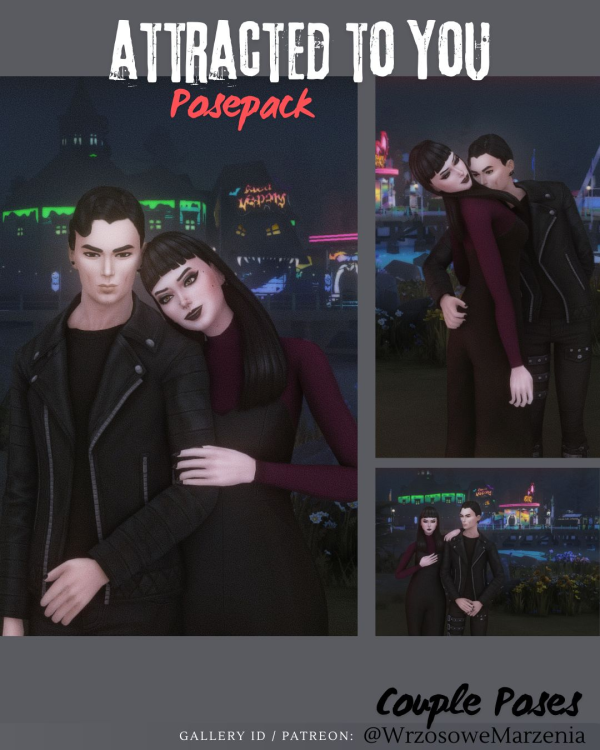 Maxis Match Attracted to you Posepack by wrzosowemarzenia - The Sims 4 Custom Content