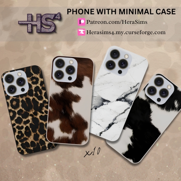 Alpha Phone with Minimal Case Set by herasims4 - The Sims 4 Custom Content
