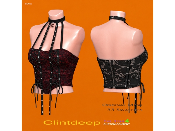 Alpha Clintdeep Maiden Halter Top - The Sims 4 Custom Content