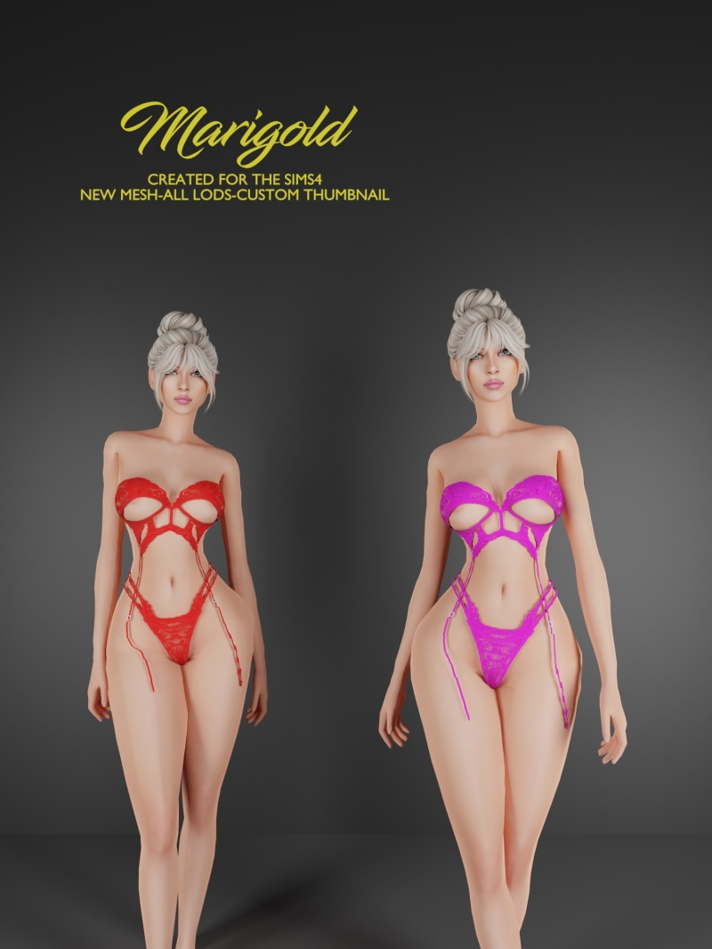 Alpha MARIGOLD TS4_LEXXA LINGERIE by marigoldsims - The Sims 4 Custom Content
