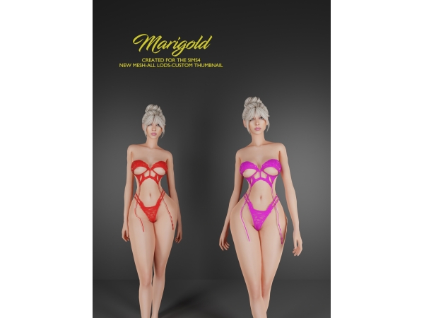 Alpha MARIGOLD TS4_LEXXA LINGERIE - The Sims 4 Custom Content