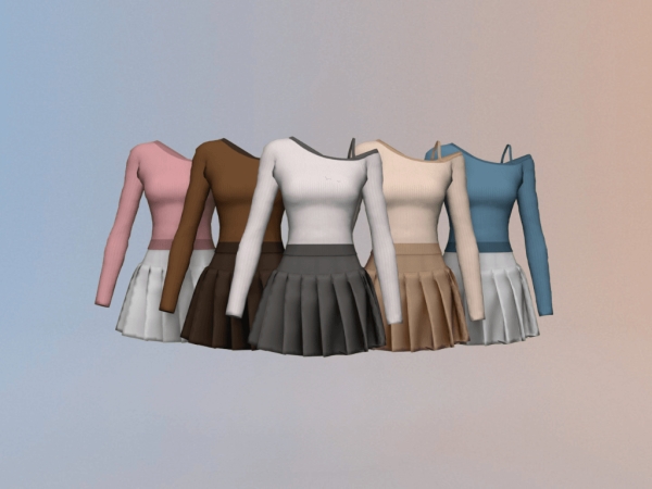 Mix Blair Dress - The Sims 4 Custom Content