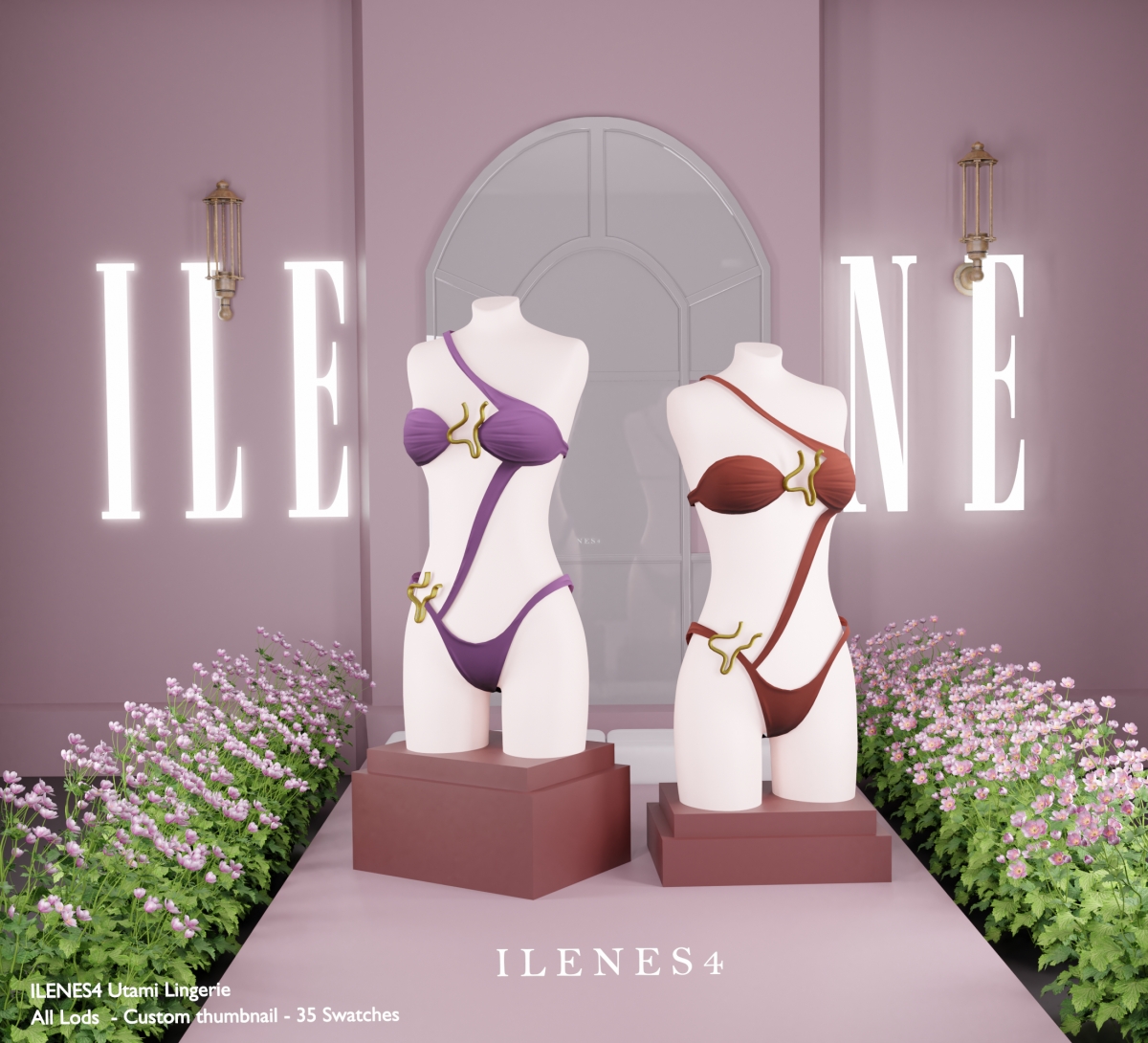 Alpha ILN Utami Lingerie by ilenes4 - The Sims 4 Custom Content