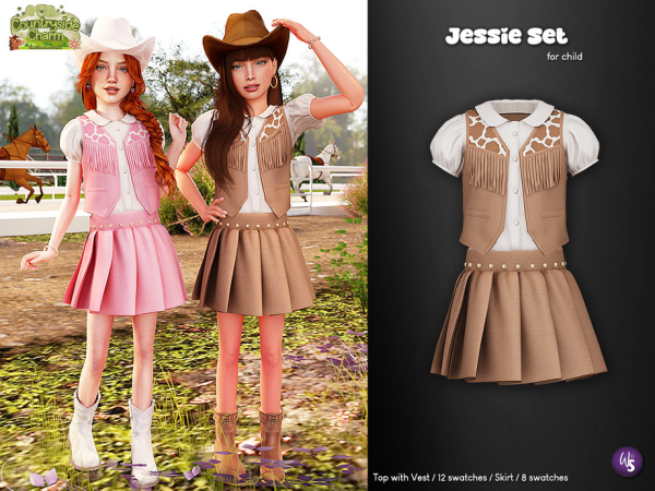 Sims 4 Countryside Charm - Jessie Set by WisteriaSims
