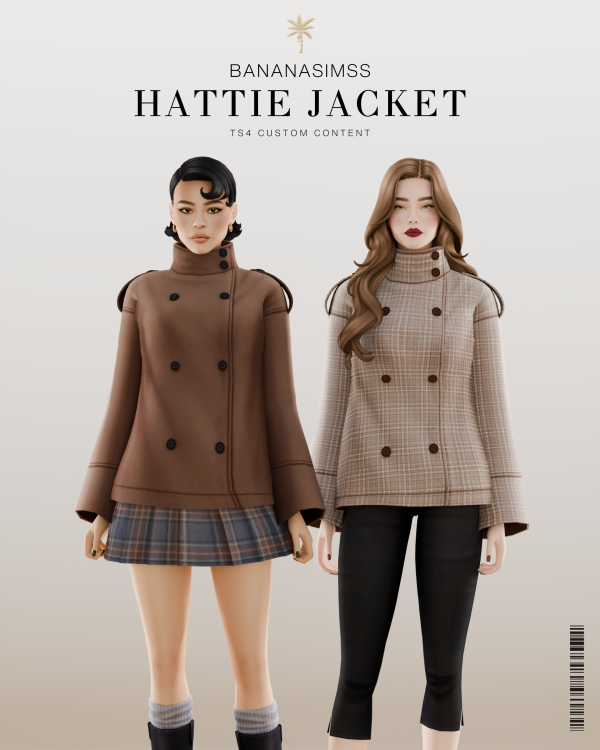 Maxis Match Hattie Jacket by simsfinds - The Sims 4 Custom Content