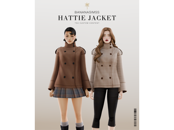 Sims 4 Hattie Jacket by BananaSimss