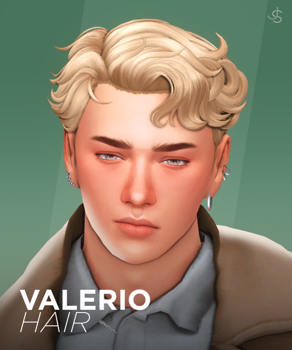 Maxis Match Valerio Hair by simsfinds - The Sims 4 Custom Content